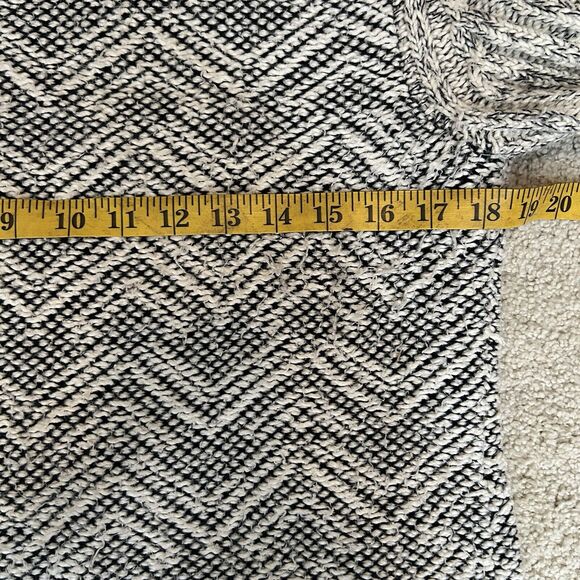 Indigenous Sweater Gray Black 100% Organic Cotton Hand-Loomed Peru Size Large - Picture 4 of 6